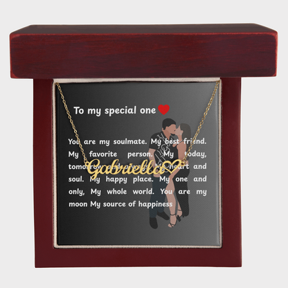 Personalized To My Special One Heart Name Necklace