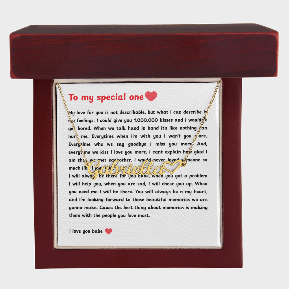 Personalized To My Special One Heart Name Necklace