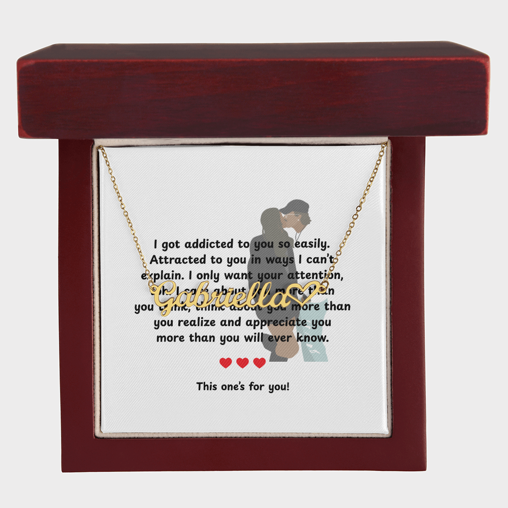 Personalized This One's For You Heart Name Necklace