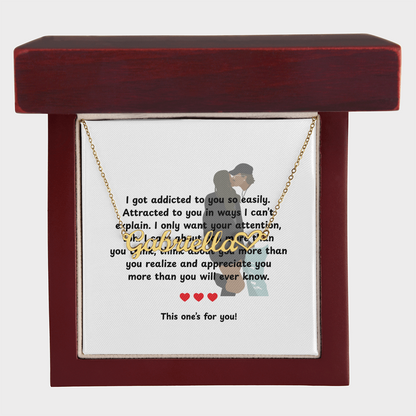 Personalized This One's For You Heart Name Necklace