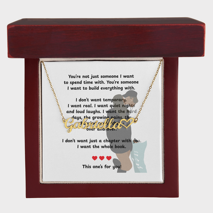 Personalized This One's For You Heart Name Necklace