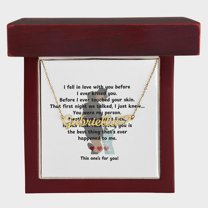 Personalized This One's For You Heart Name Necklace