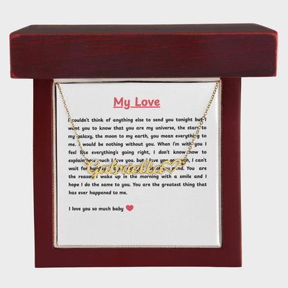 Personalized My Love Heart Name Necklace