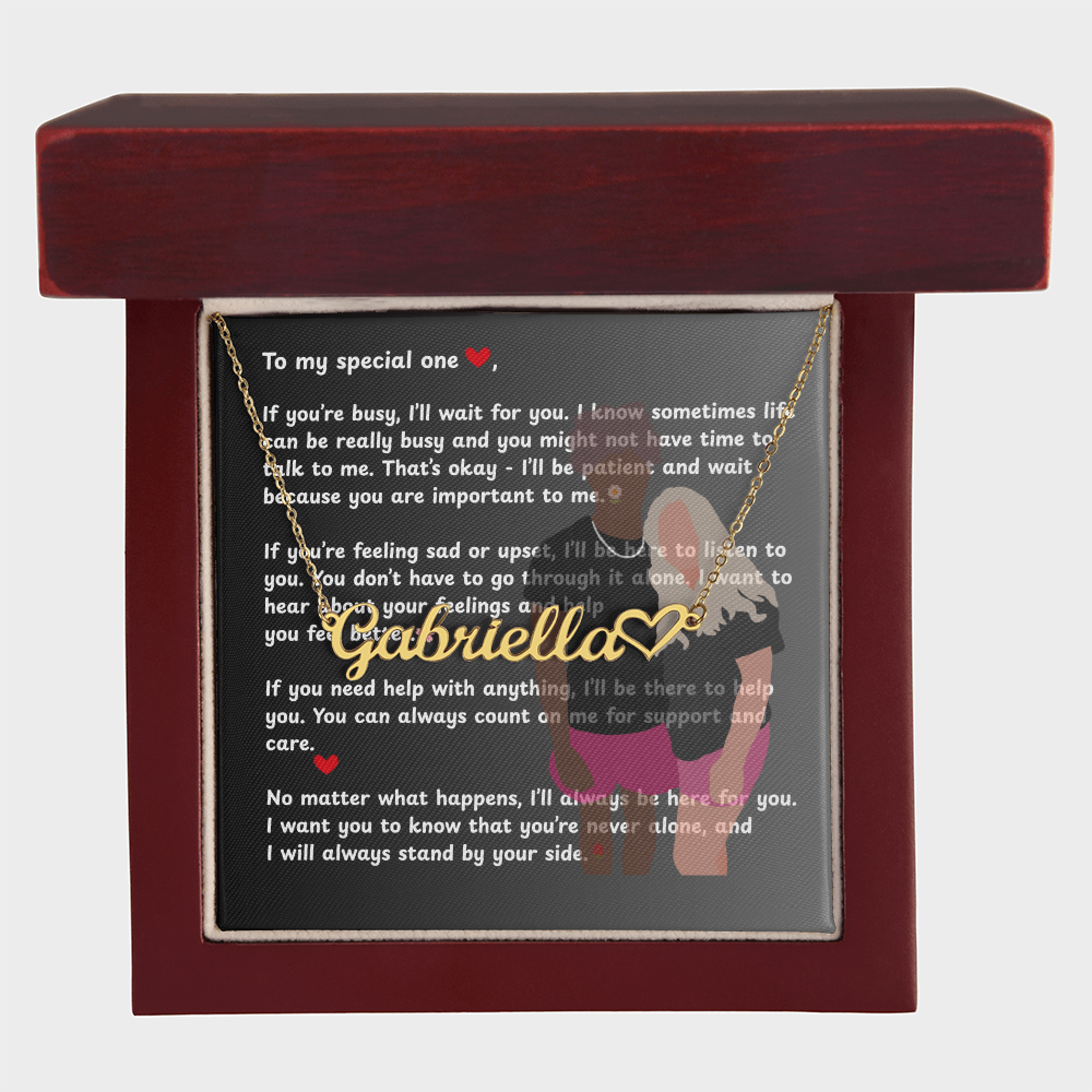 Personalized To My Special One Heart Name Necklace