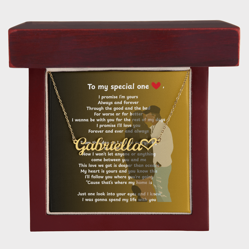 Personalized To My Special One Heart Name Necklace
