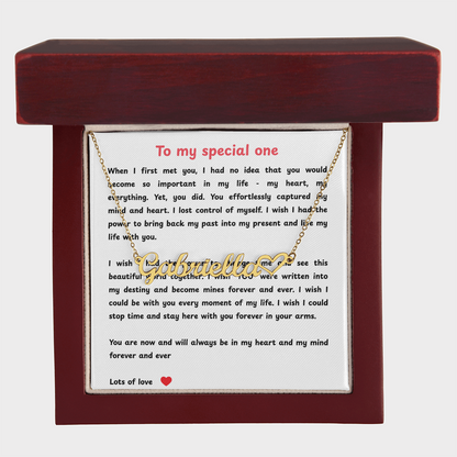 Personalized To My Special One Heart Name Necklace