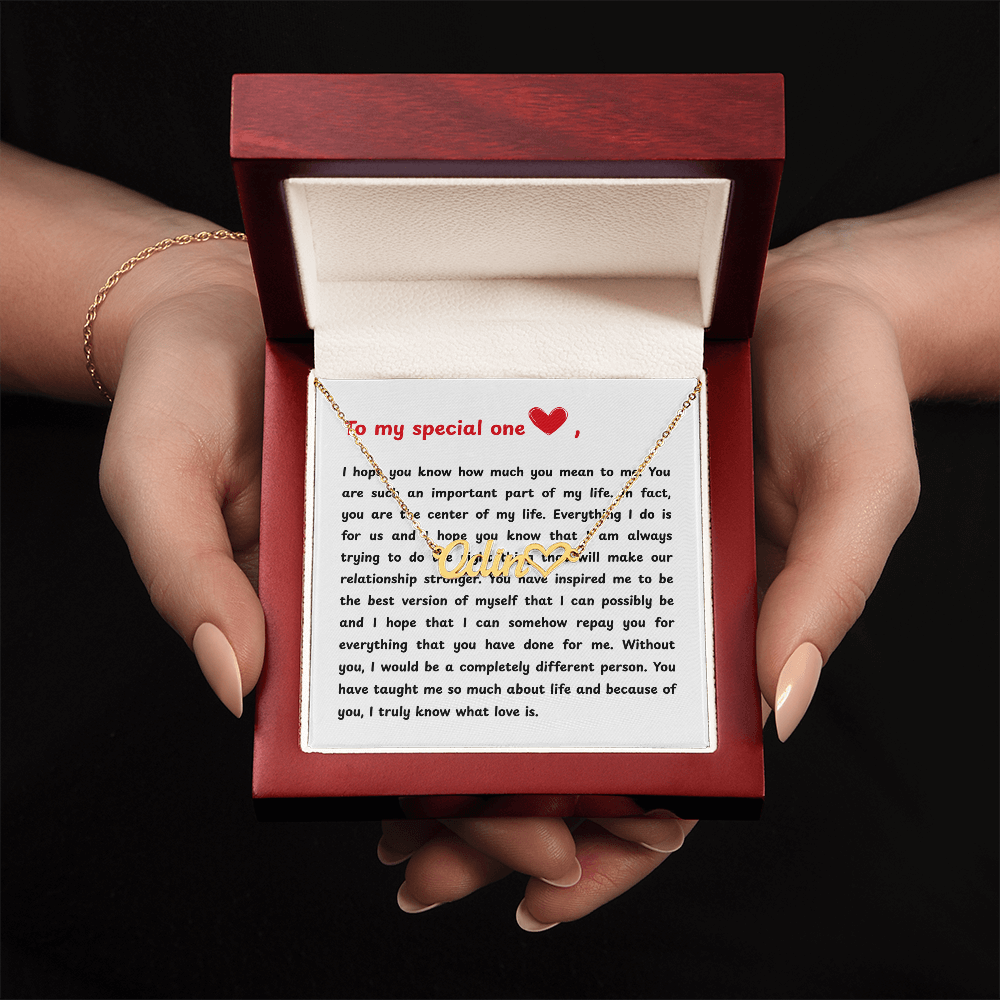 Personalized To My Special One Heart Name Necklace