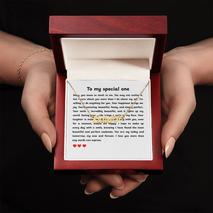 Personalized To My Special One Heart Name Necklace