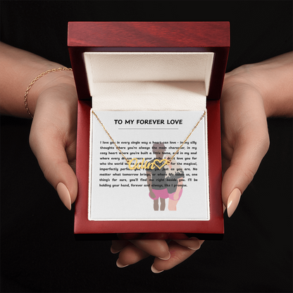 Personalized To My Forever Love Heart Name Necklace
