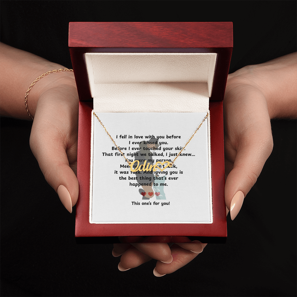 Personalized This One's For You Heart Name Necklace