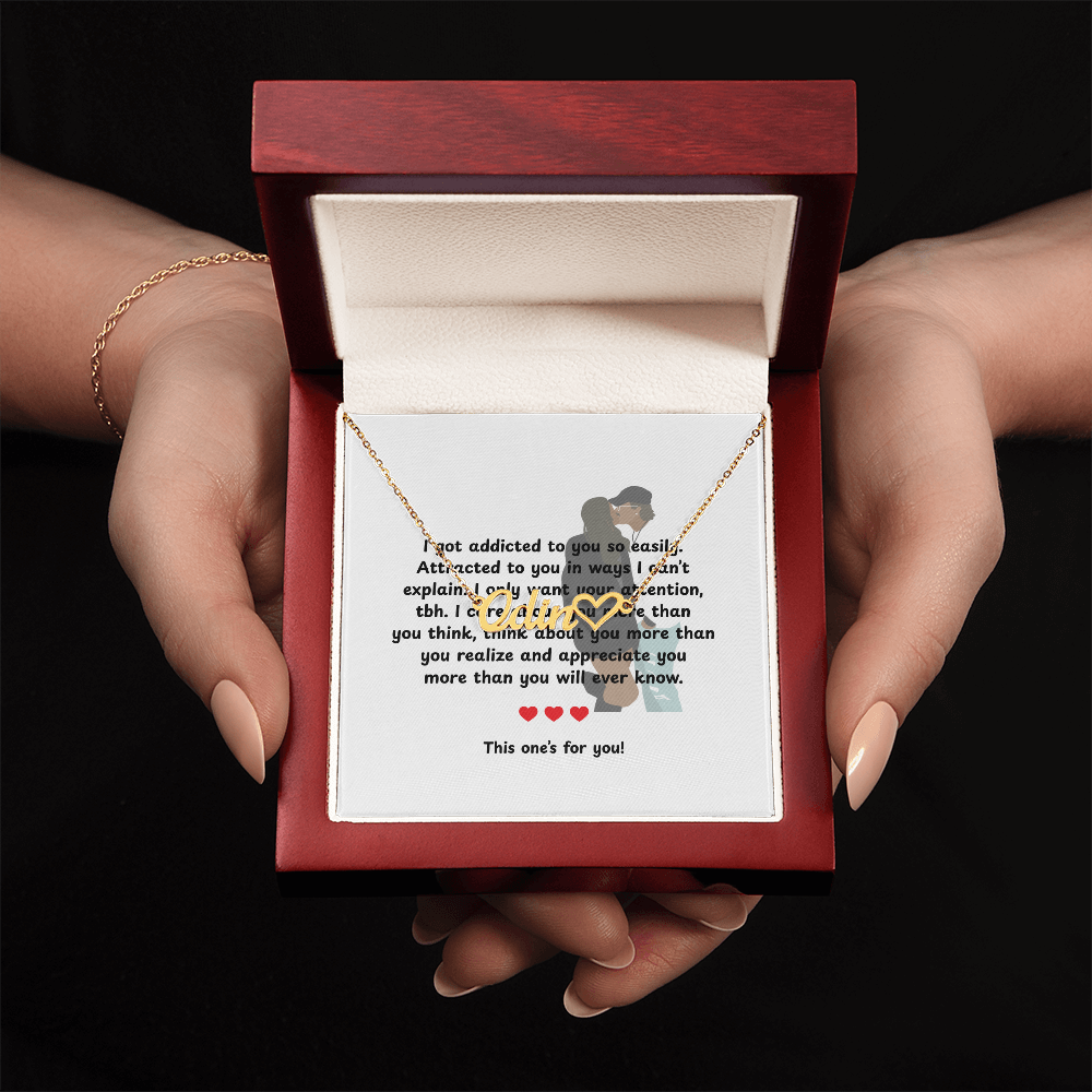 Personalized This One's For You Heart Name Necklace