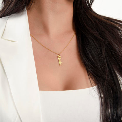 Non-Message Card Vertical Name Necklace