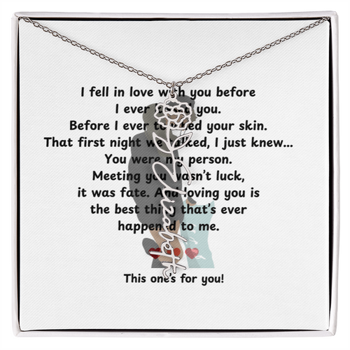 Personalized This One's For You Flower Name Necklace