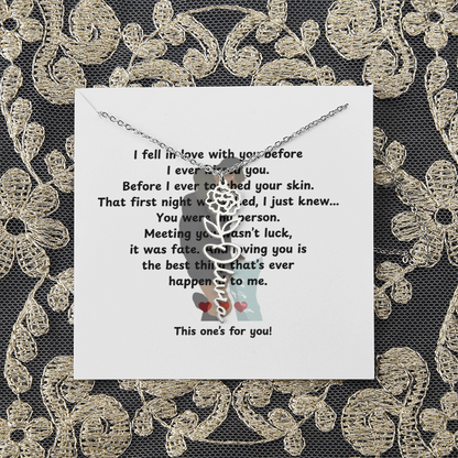 Personalized This One's For You Flower Name Necklace