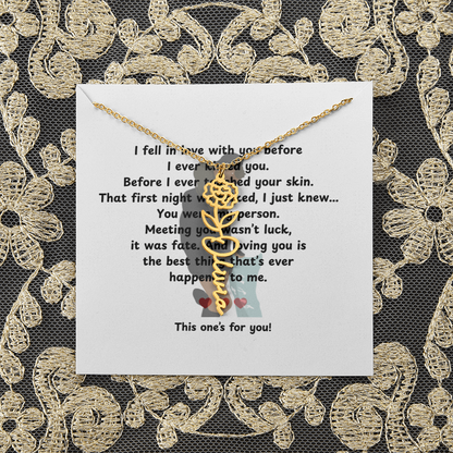 Personalized This One's For You Flower Name Necklace