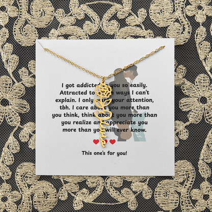 Personalized This One's For You Flower Name Necklace