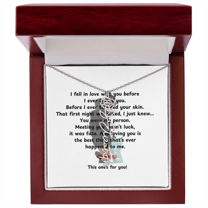 Personalized This One's For You Flower Name Necklace