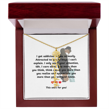 Personalized This One's For You Flower Name Necklace