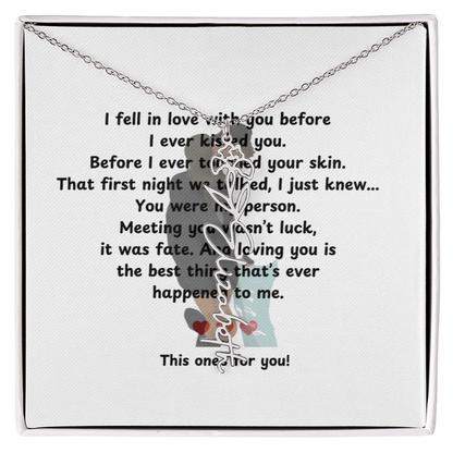 Personalized This One's For You Flower Name Necklace