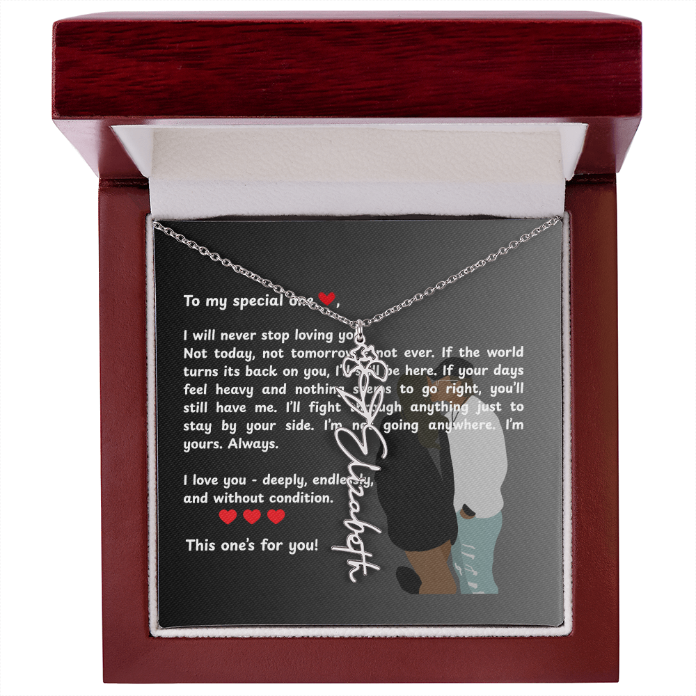 Personalized This One's For You Flower Name Necklace