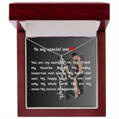 Personalized To My Special One Flower Name Necklace
