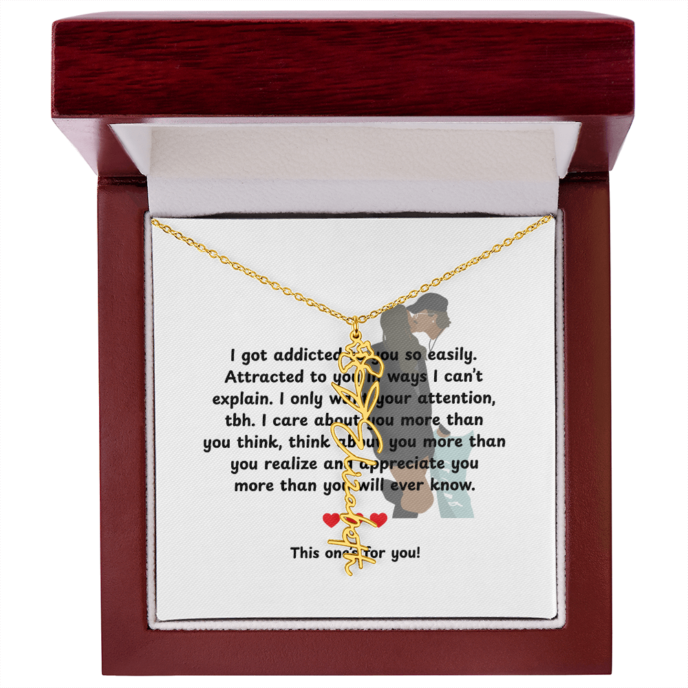 Personalized This One's For You Flower Name Necklace