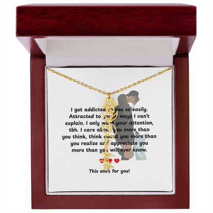 Personalized This One's For You Flower Name Necklace