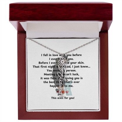 Personalized This One's For You Flower Name Necklace