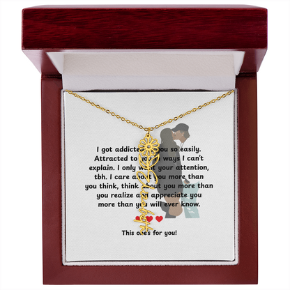 Personalized This One's For You Flower Name Necklace