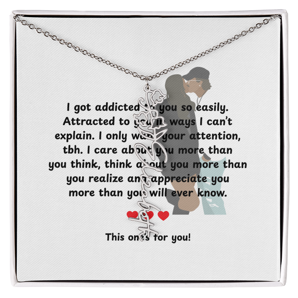 Personalized This One's For You Flower Name Necklace