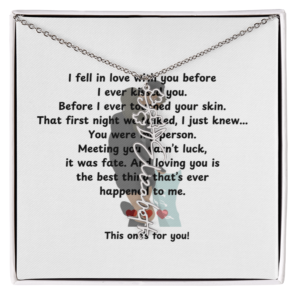 Personalized This One's For You Flower Name Necklace