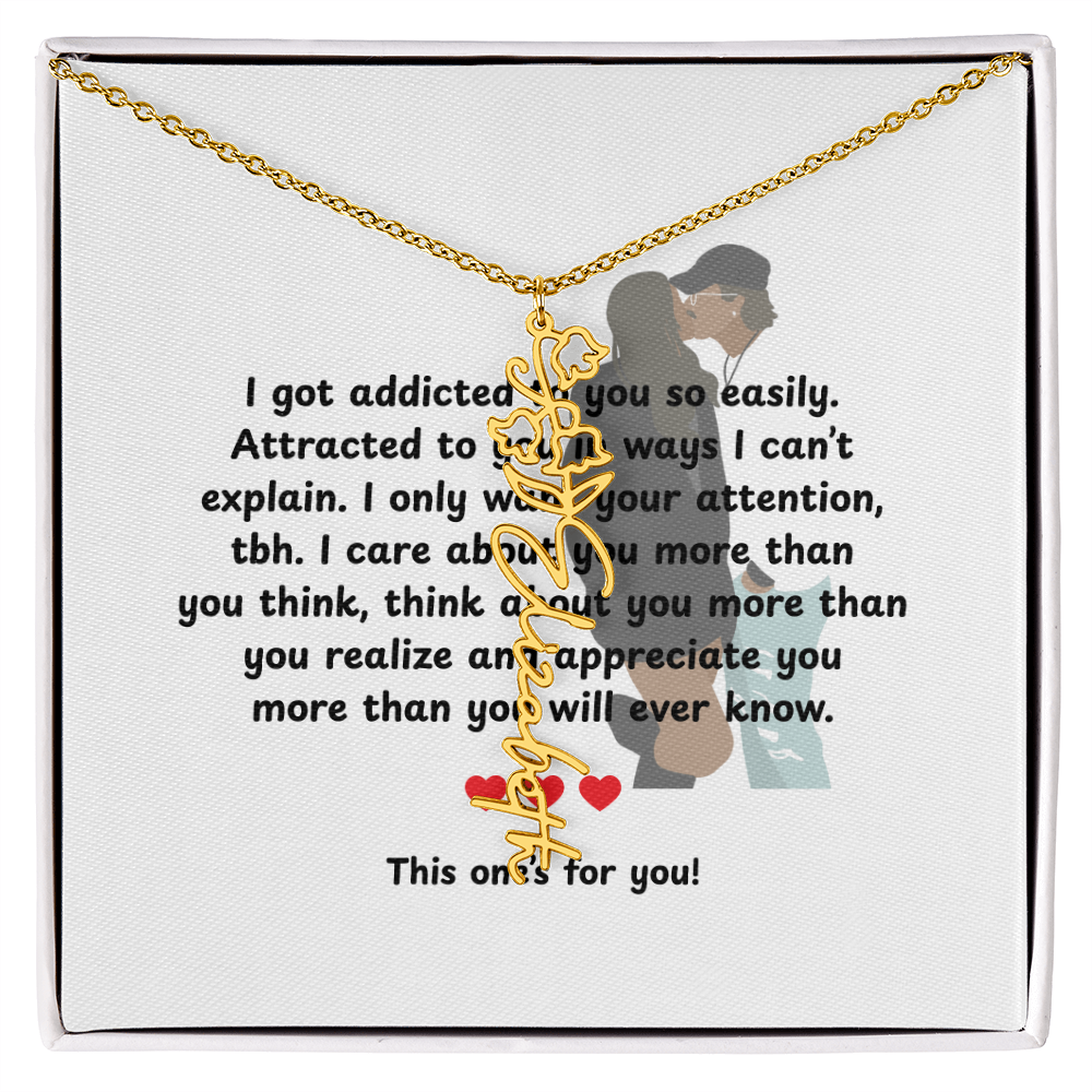 Personalized This One's For You Flower Name Necklace