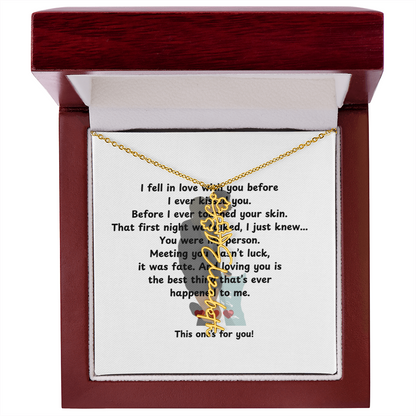 Personalized This One's For You Flower Name Necklace