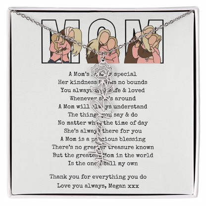 Personalized Mom Flower Name Necklace