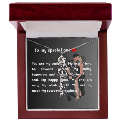 Personalized To My Special One Flower Name Necklace