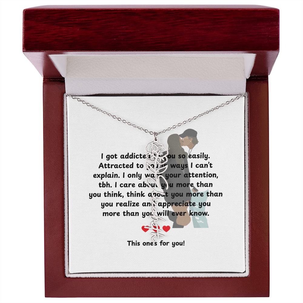 Personalized This One's For You Flower Name Necklace