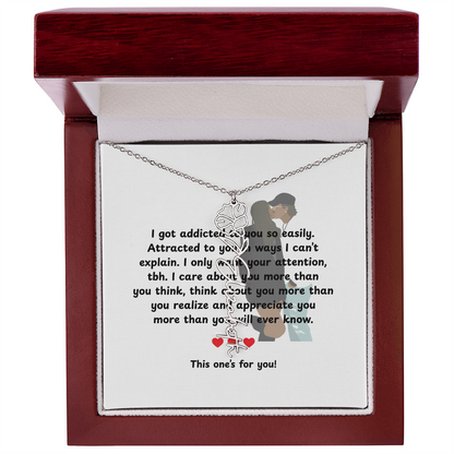 Personalized This One's For You Flower Name Necklace