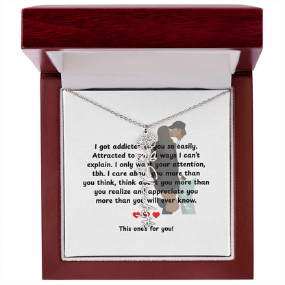 Personalized This One's For You Flower Name Necklace