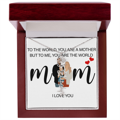 Personalized Mom Flower Name Necklace