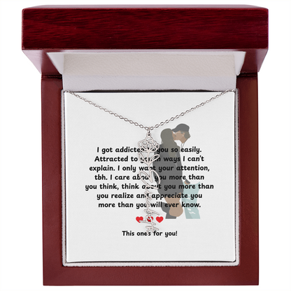 Personalized This One's For You Flower Name Necklace