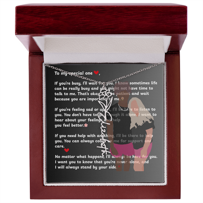 Personalized To My Special One Flower Name Necklace