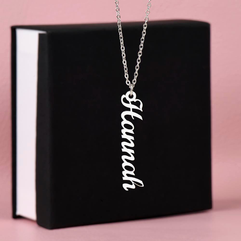 Personalized Mom Multi Vertical Name Necklace