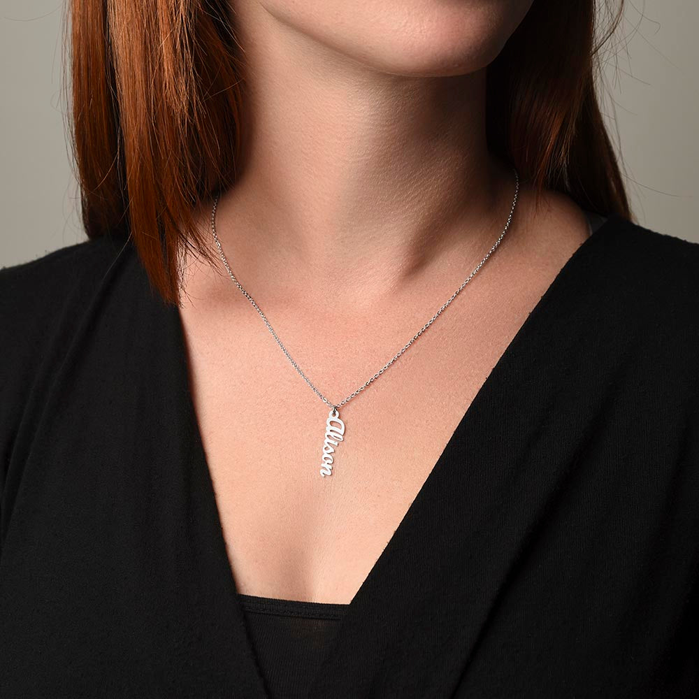 Personalized Mum Multi Vertical Name Necklace