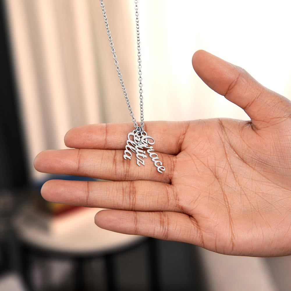 Personalized Mum Multi Vertical Name Necklace