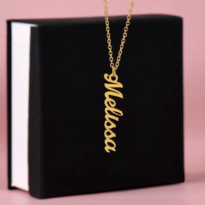 Personalized Mom Multi Vertical Name Necklace