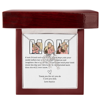 Personalized Mom Multi Vertical Name Necklace