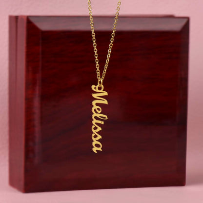 Personalized Mom Multi Vertical Name Necklace