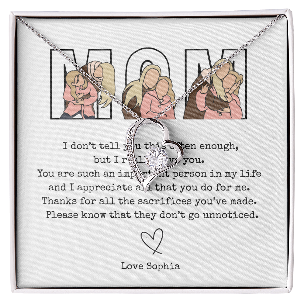 Personalized Mom Forever Love Necklace