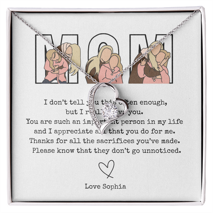 Personalized Mom Forever Love Necklace