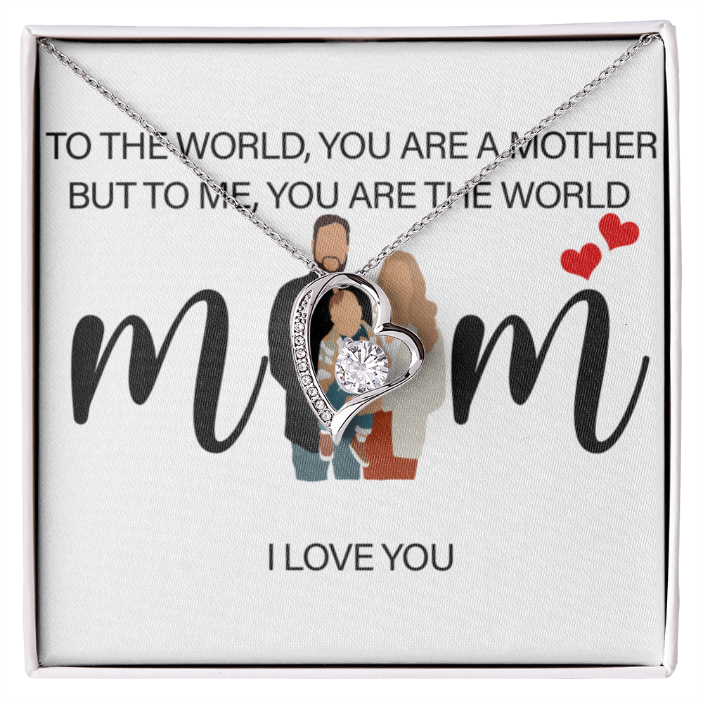 Personalized Mom I Love You Forever Love Necklace